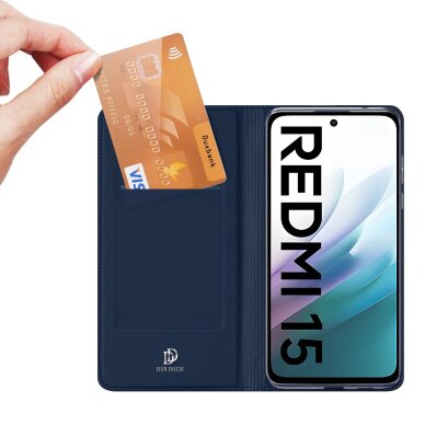 Xiaomi Redmi 15 4G/Redmi 15 5G atverčiamas dėklas Dux Ducis Skin Pro tamsiai mėlynas 1 Xiaomi Redmi 15 4G/Redmi 15 5G atverčiamas dėklas Dux Ducis Skin Pro tamsiai mėlynas 1