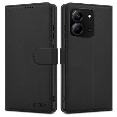 Xiaomi Redmi 15C 4G Tech-Protect Wallet dėklas – juodas