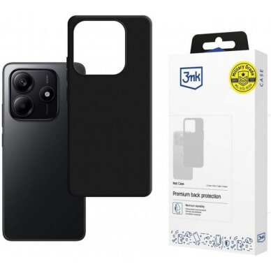 Xiaomi Redmi Note 14 4G – 3mk Matt Case dėklas - Juodas Xiaomi Redmi Note 14 4G – 3mk Matt Case dėklas - Juodas