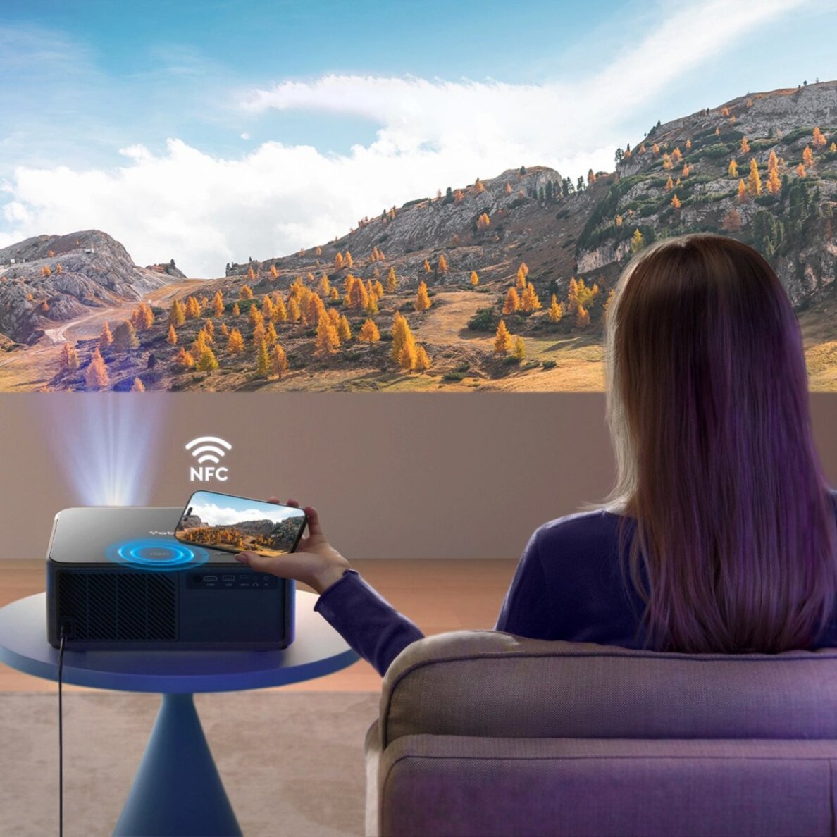 Projektorius Yaber K2s LCD FullHD 1080p su JBL garsiakalbiais – juodas 3 Projektorius Yaber K2s LCD FullHD 1080p su JBL garsiakalbiais – juodas 3