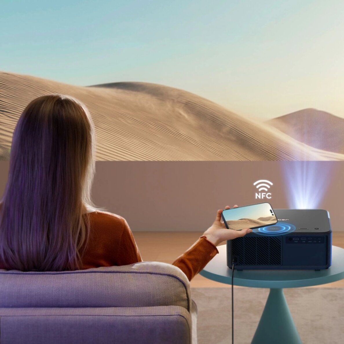 Projektorius Yaber K2s Pro LCD FullHD 1080p su JBL garsiakalbiais ir žemų dažnių garsiakalbiu – juodas 5 Projektorius Yaber K2s Pro LCD FullHD 1080p su JBL garsiakalbiais ir žemų dažnių garsiakalbiu – juodas 5