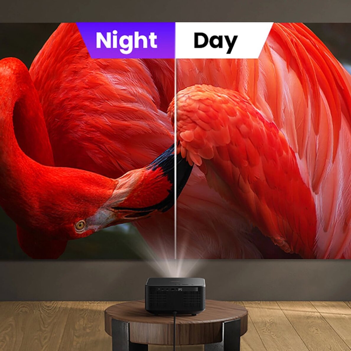 Projektorius Yaber K3 Pro LCD FullHD 1080p su JBL garsiakalbiais ir žemų dažnių garsiakalbiu – juodas 11