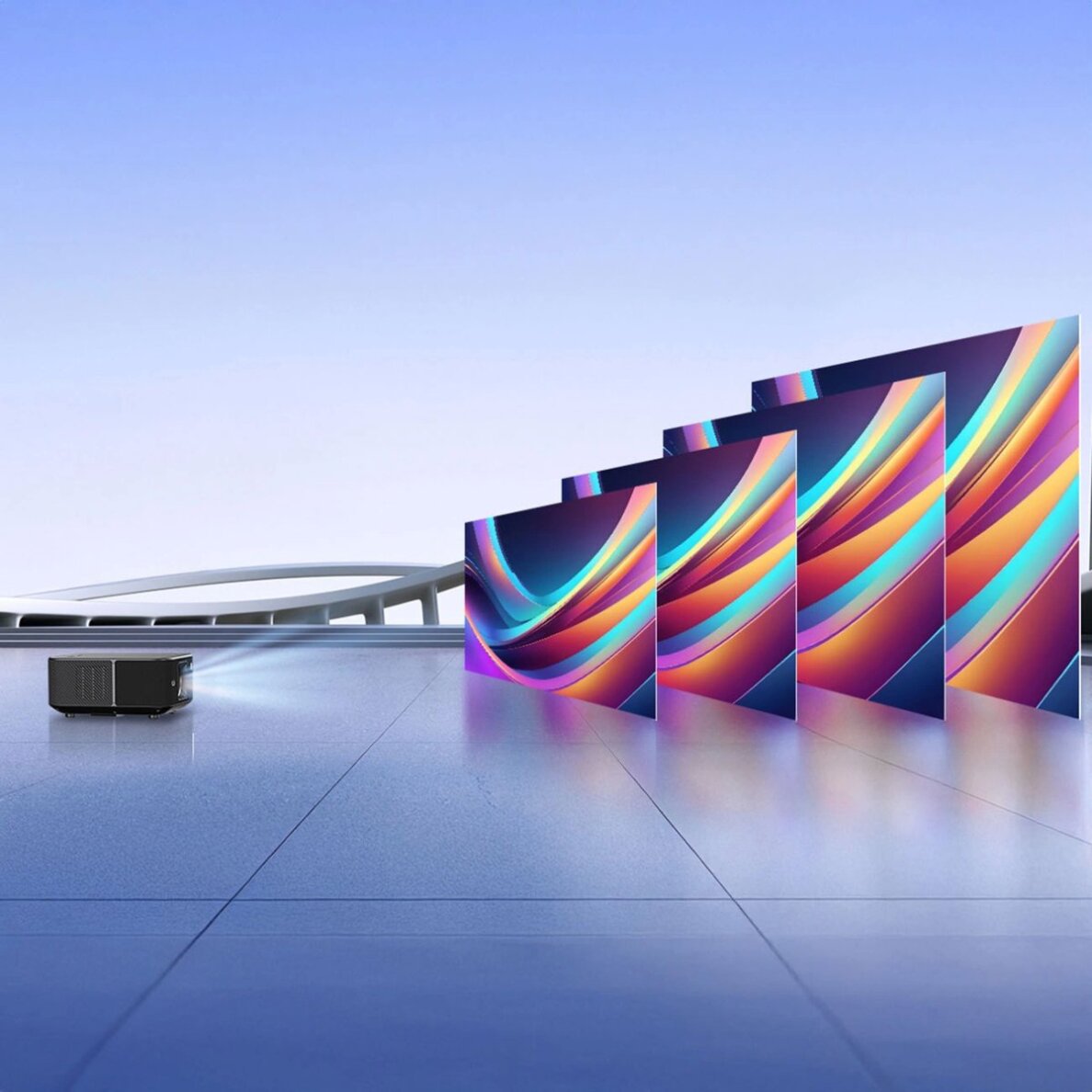 Projektorius Yaber K3 Pro LCD FullHD 1080p su JBL garsiakalbiais ir žemų dažnių garsiakalbiu – juodas 20