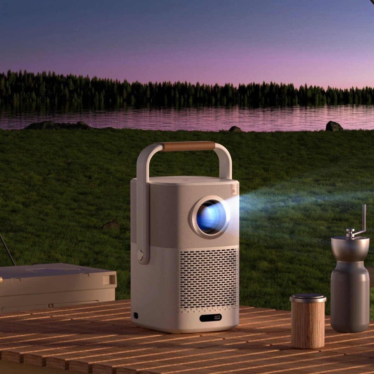 Projektorius Yaber T2 Plus LCD FullHD 1080p su JBL garsiakalbiais – smėlinis 12