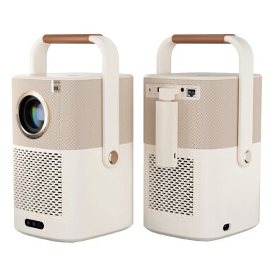 Projektorius Yaber T2 Plus LCD FullHD 1080p su JBL garsiakalbiais – smėlinis 1 Projektorius Yaber T2 Plus LCD FullHD 1080p su JBL garsiakalbiais – smėlinis 1