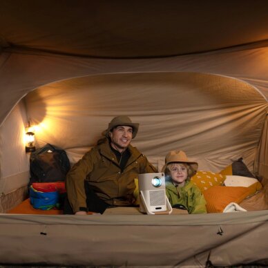 Projektorius Yaber T2 Plus LCD FullHD 1080p su JBL garsiakalbiais – smėlinis 22