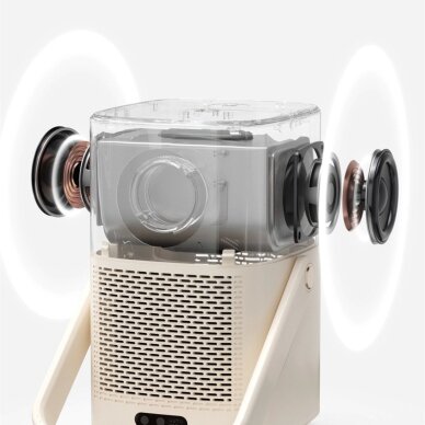 Projektorius Yaber T2 Plus LCD FullHD 1080p su JBL garsiakalbiais – smėlinis 9