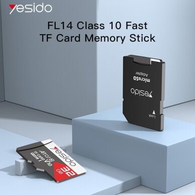[Užsakomoji prekė] Yesido - Memory Card (FL14) - USB 2.0, High Speed File Data Transmission, 8GB - Black 1