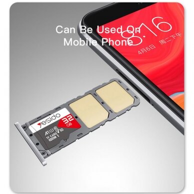 [Užsakomoji prekė] Yesido - Memory Card (FL14) - USB 2.0, High Speed File Data Transmission, 8GB - Black 8