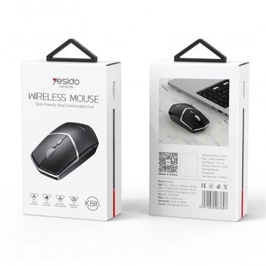 [Užsakomoji prekė] Pelė Yesido - Wireless Mouse (KB16) - 2.4G Connection, 1600DPI, Low Noise - Juoda 5
