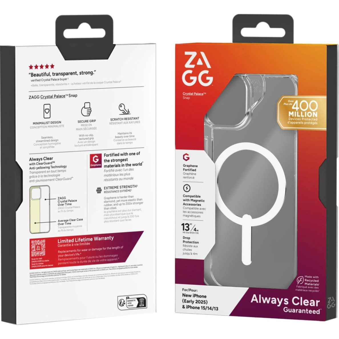 ZAGG Crystal Palace Snap Dėklas skirtas iPhone 16e (2025) / 15 / 14 / 13 - Permatomas 3 ZAGG Crystal Palace Snap Dėklas skirtas iPhone 16e (2025) / 15 / 14 / 13 - Permatomas 3