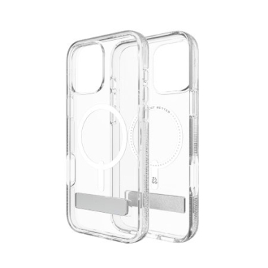 iPhone 16 Pro Max ZAGG Crystal Palace Snap dėklas su MagSafe ir kojele – skaidrus 2