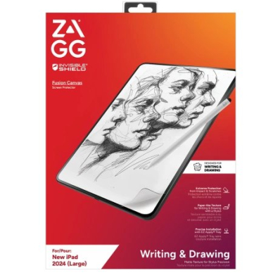 iPad Air 13 2024 ZAGG InvisibleShield Fusion Canvas antibakterinė apsauginė plėvelė imituojanti popierių
