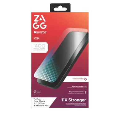 ZAGG InvisibleShield Glass XTR4 grafeninis apsauginis stiklas su mėlynos šviesos filtru iPhone 15 Plus / 16 Plus ZAGG InvisibleShield Glass XTR4 grafeninis apsauginis stiklas su mėlynos šviesos filtru iPhone 15 Plus / 16 Plus