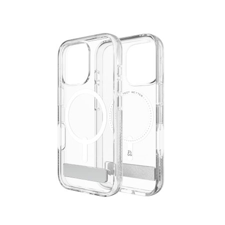 ZAGG Crystal Palace Snap Kickstand MagSafe Dėklas Stand for iPhone 16 Pro - Clear 2 ZAGG Crystal Palace Snap Kickstand MagSafe Dėklas Stand for iPhone 16 Pro - Clear 2
