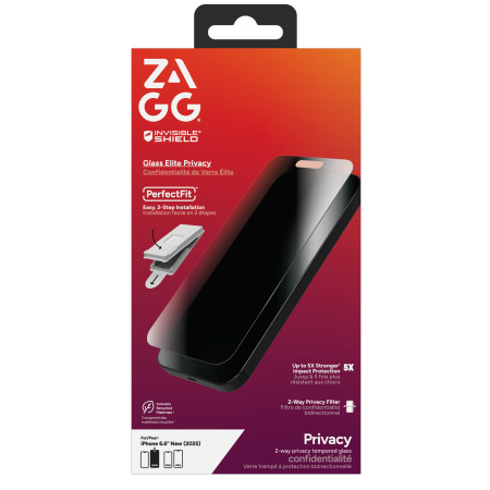 iPhone Air ZAGG InvisibleShield Glass Elite Privacy privatumo stiklas