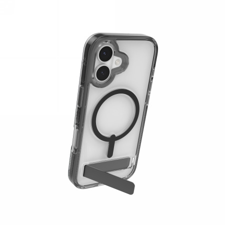iPhone 17 ZAGG Santa Cruz Snap KS MagSafe dėklas su stovu – skaidrus / juodas 1 iPhone 17 ZAGG Santa Cruz Snap KS MagSafe dėklas su stovu – skaidrus / juodas 1