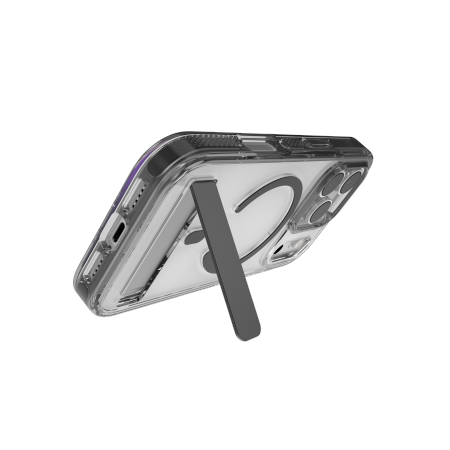 iPhone 17 Pro ZAGG Santa Cruz Snap KS MagSafe dėklas su stovu – skaidrus ir juodas 1 iPhone 17 Pro ZAGG Santa Cruz Snap KS MagSafe dėklas su stovu – skaidrus ir juodas 1